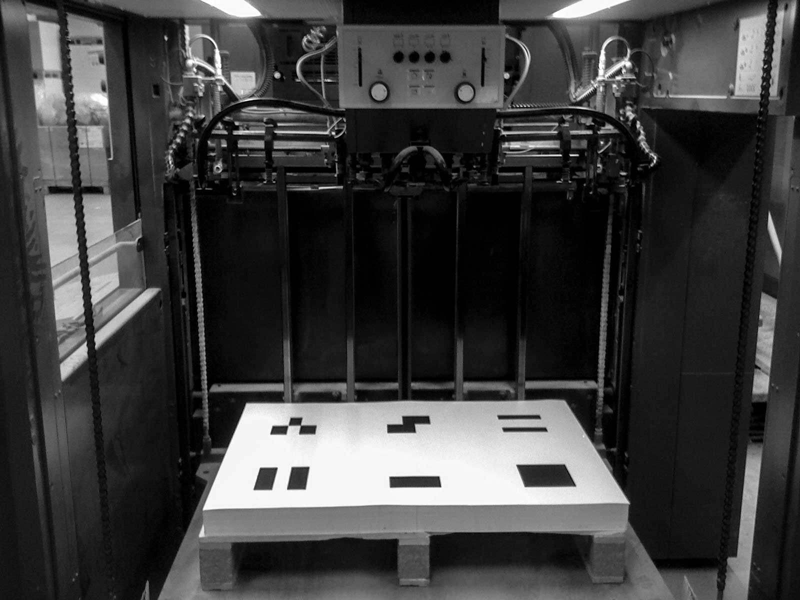 Heidelberg printing press used in the project Appropriations, 2011