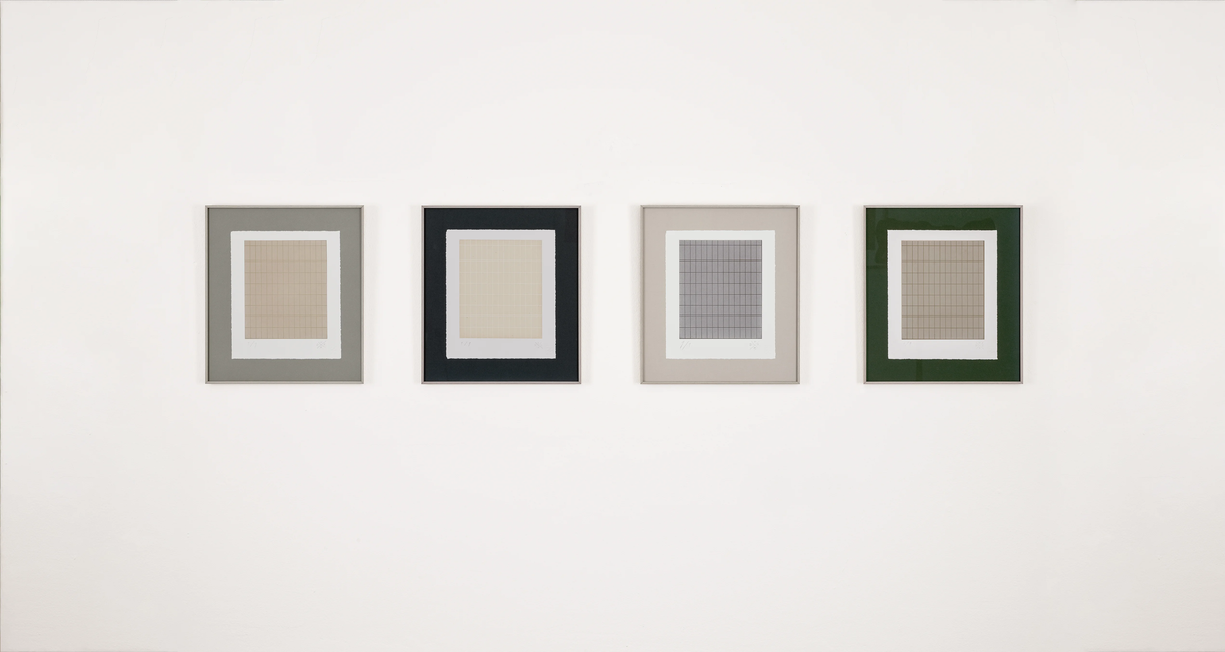 Four Grids Monoprint Group, 2022 by Michael Chang