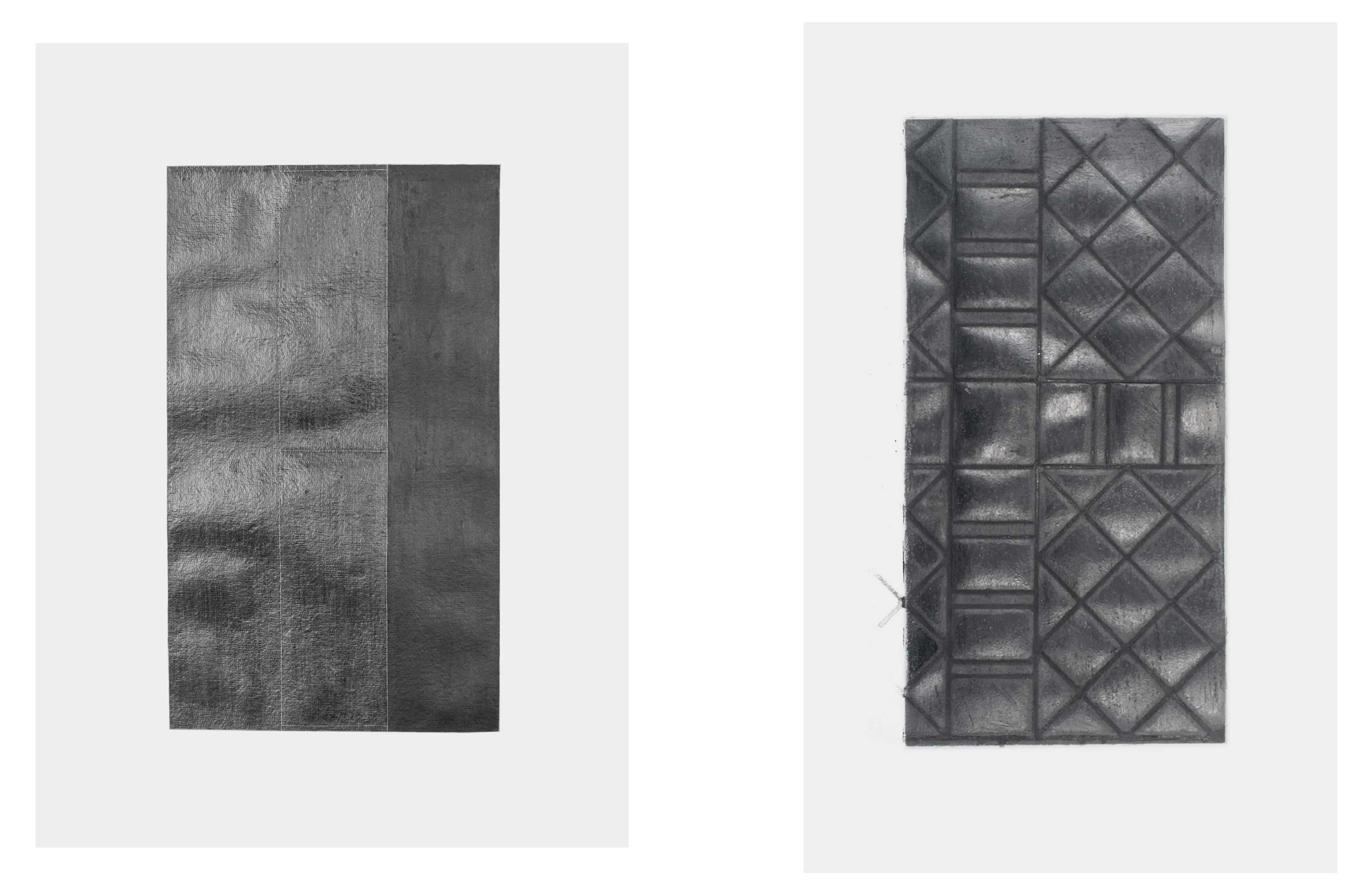 Michael Baastrup Chang's Two Rejected Drawings, 2009, graphite and beeswax on 300 gsm Somerset Paper