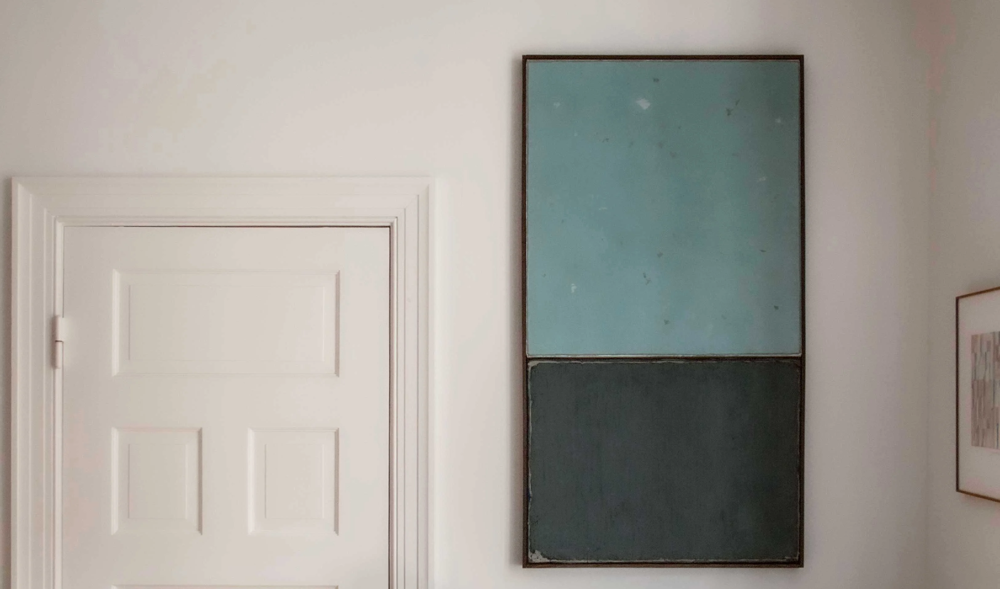 Michael Baastrup Chang's diptych Diptych, 2025, an oil and beeswax painting on two canvas panels