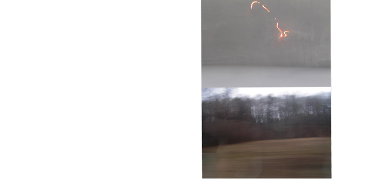Two photographs taken from a car window on the way from Elmira to Ithaca in 2011