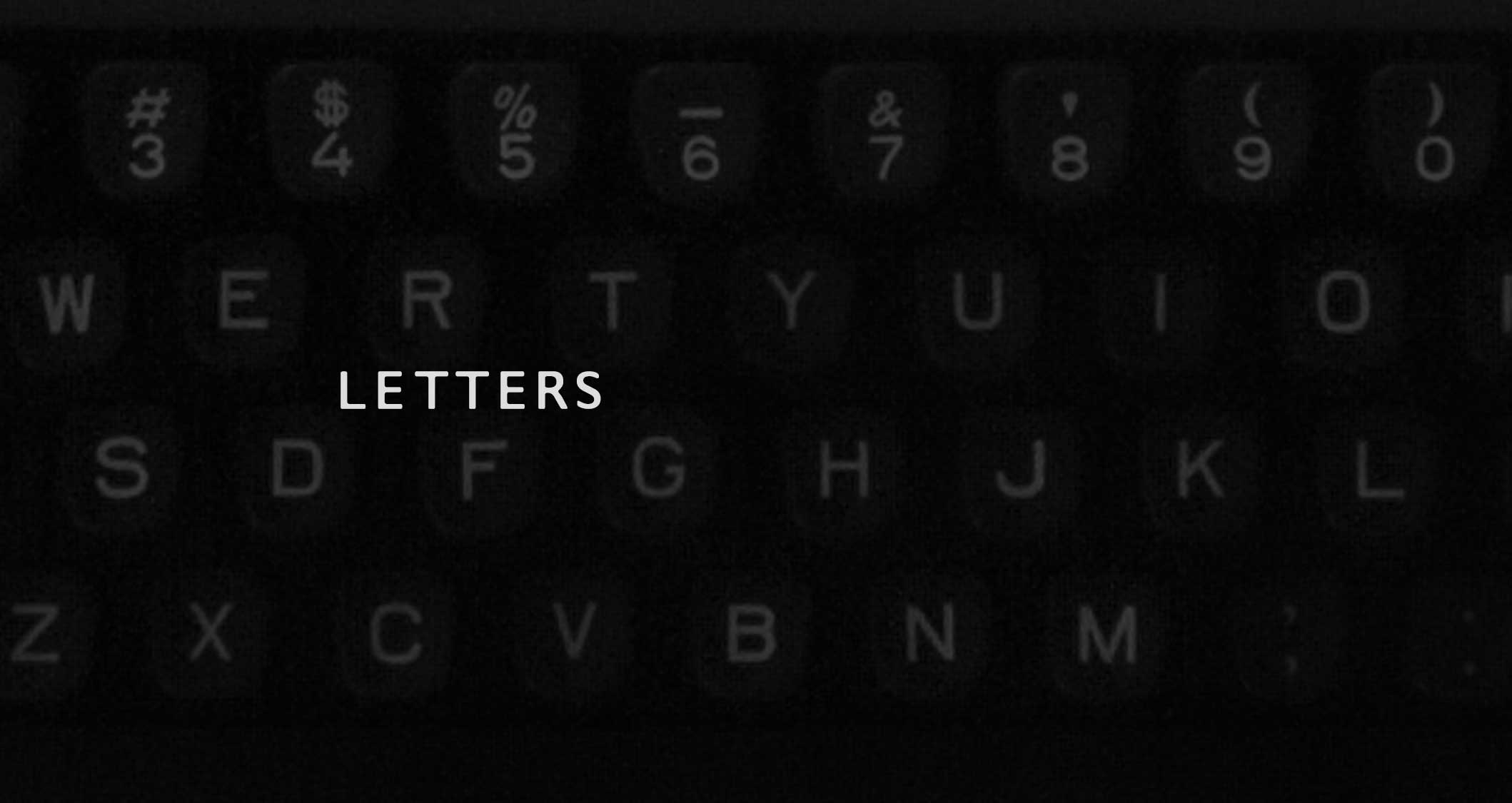 Part of the keyboard on the artist's typewriter